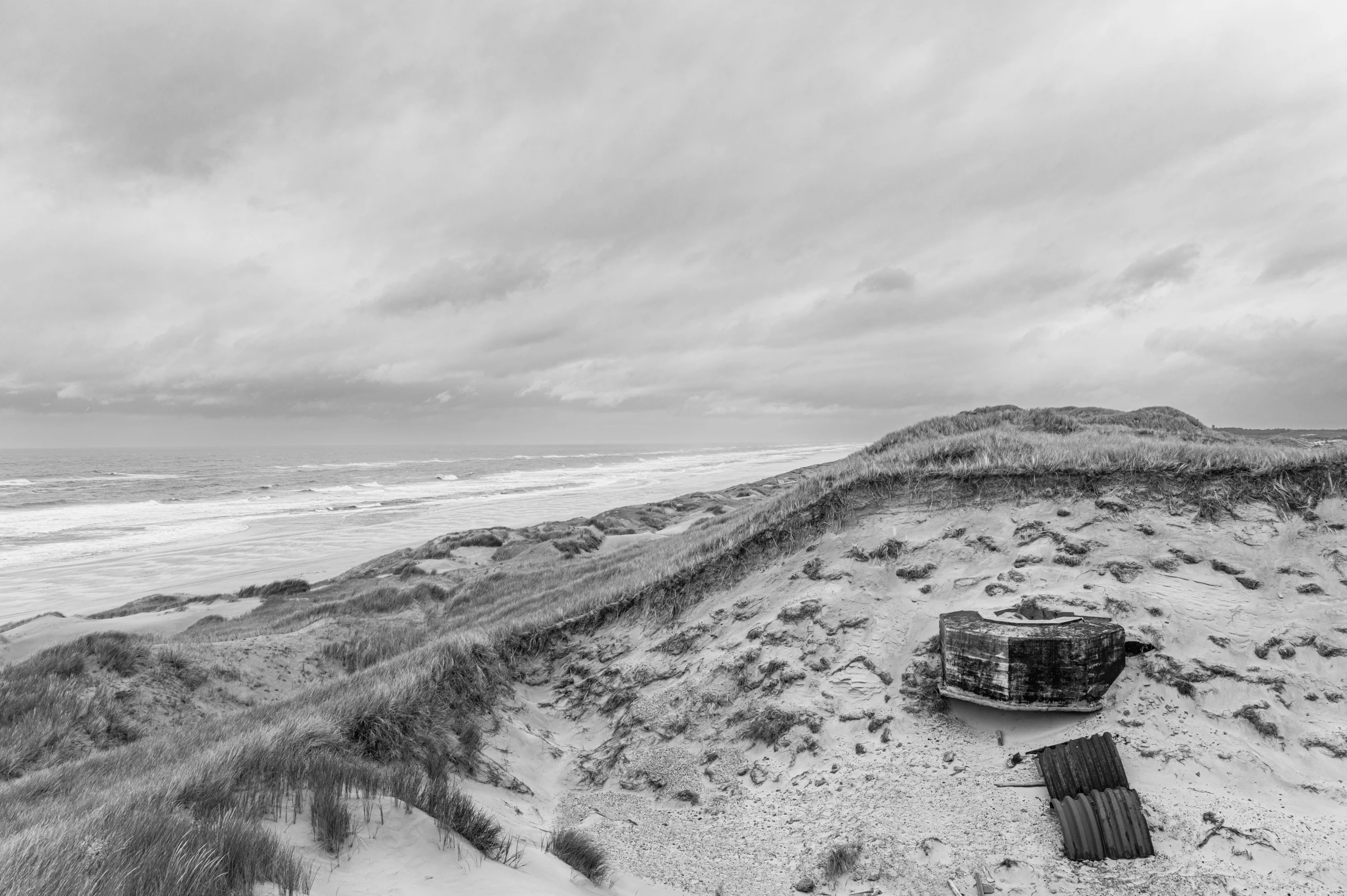 Old remains in the dunes near Egmond aan Zee, The Netherlands